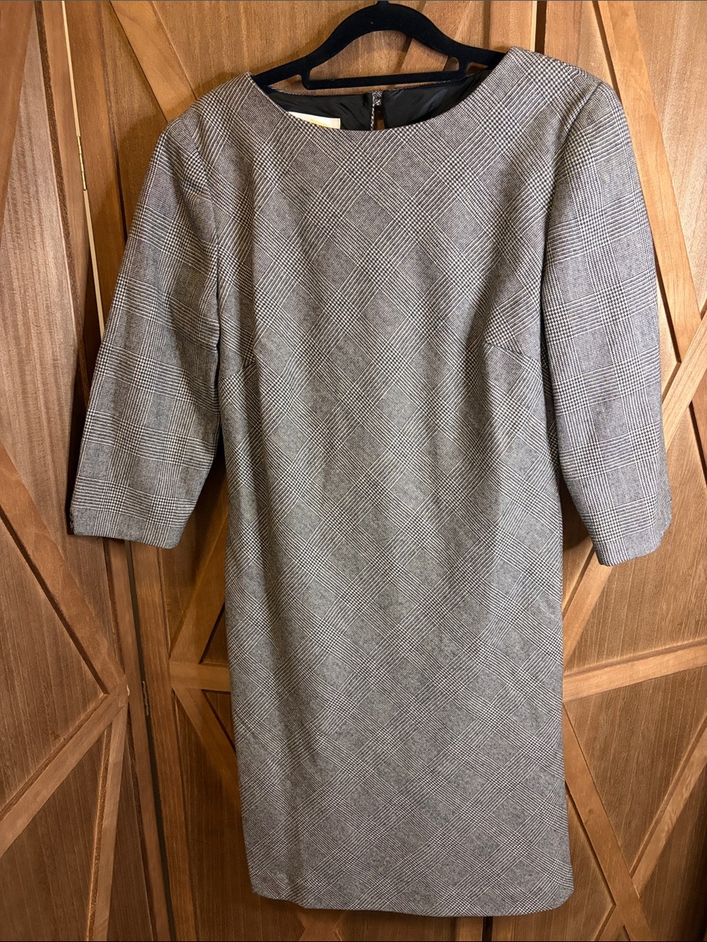 TALBOTS Glen Plaid Wool Midi Sheath Dress Office Career SIZE 6
